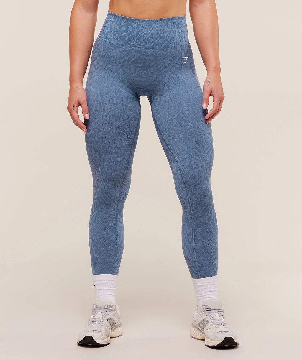 Adapt Animal Seamless Legging - Worn Blue/Peri Blue