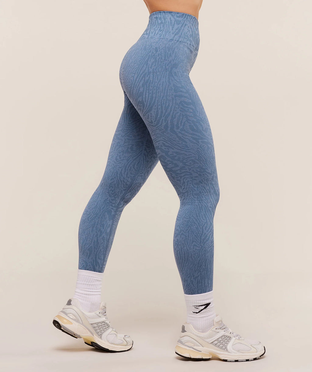 Adapt Animal Seamless Legging - Worn Blue/Peri Blue
