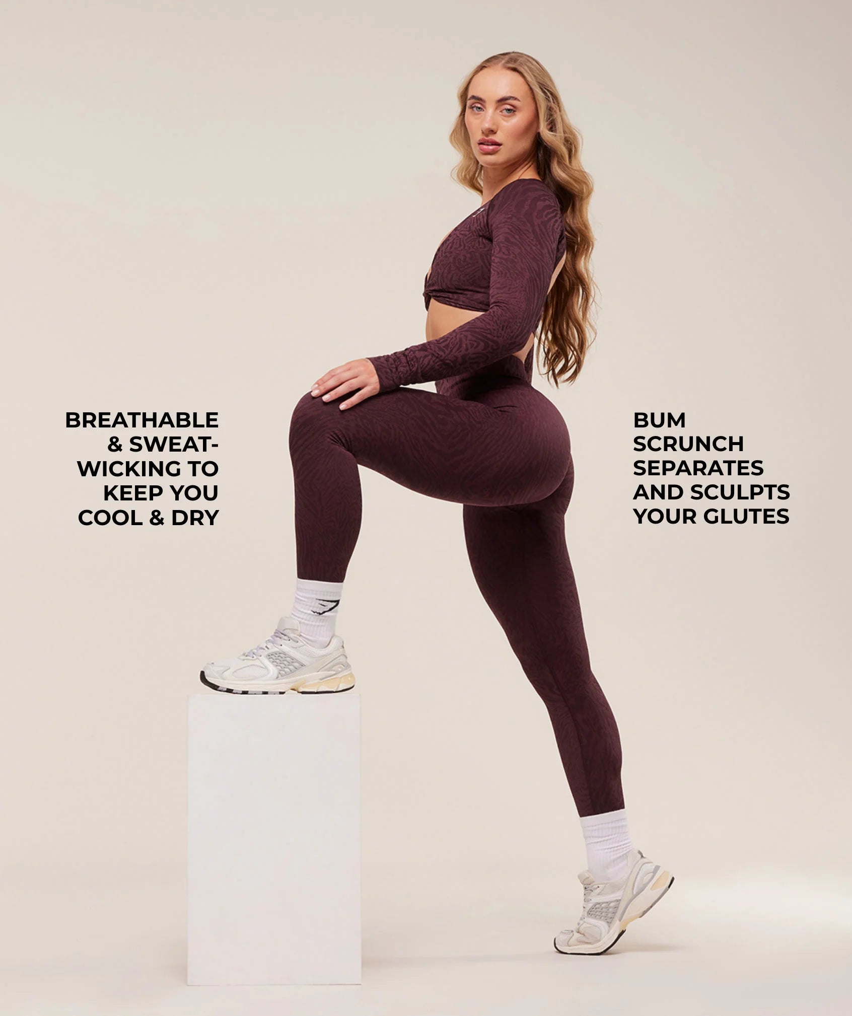 Adapt Animal Seamless Leggings - Cherry Purple/Reset Pink