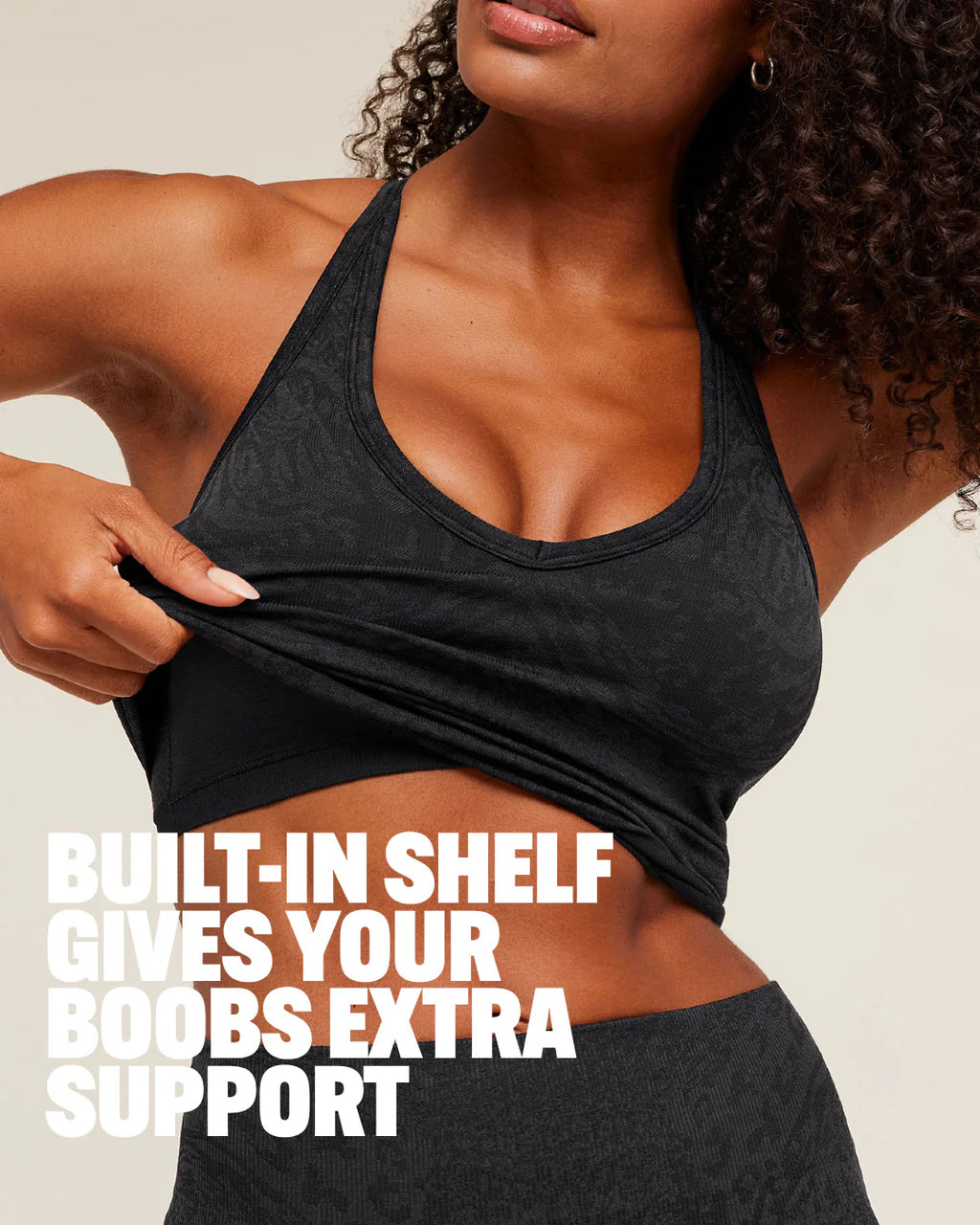 Adapt Animal X Whitney Tank Top with Shelf - Black