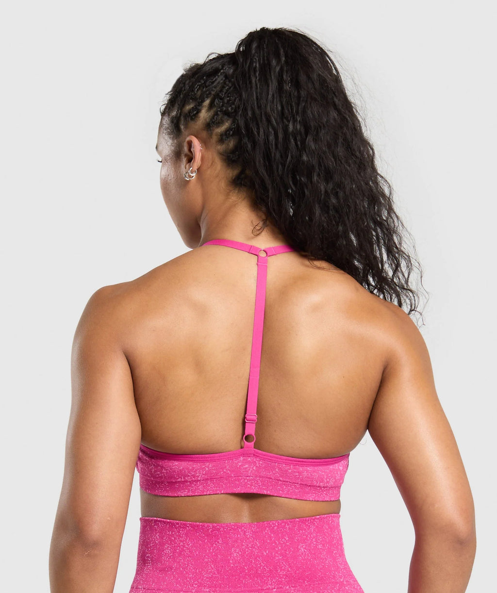 Adapt Fleck T-Back Bra-Sour pink