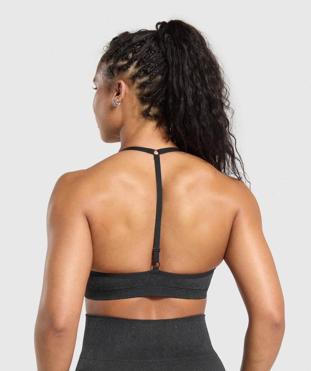 Adapt Fleck T-Back Bra-Black