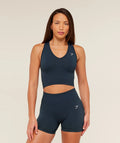 Everyday Seamless Crop Tank - Blue