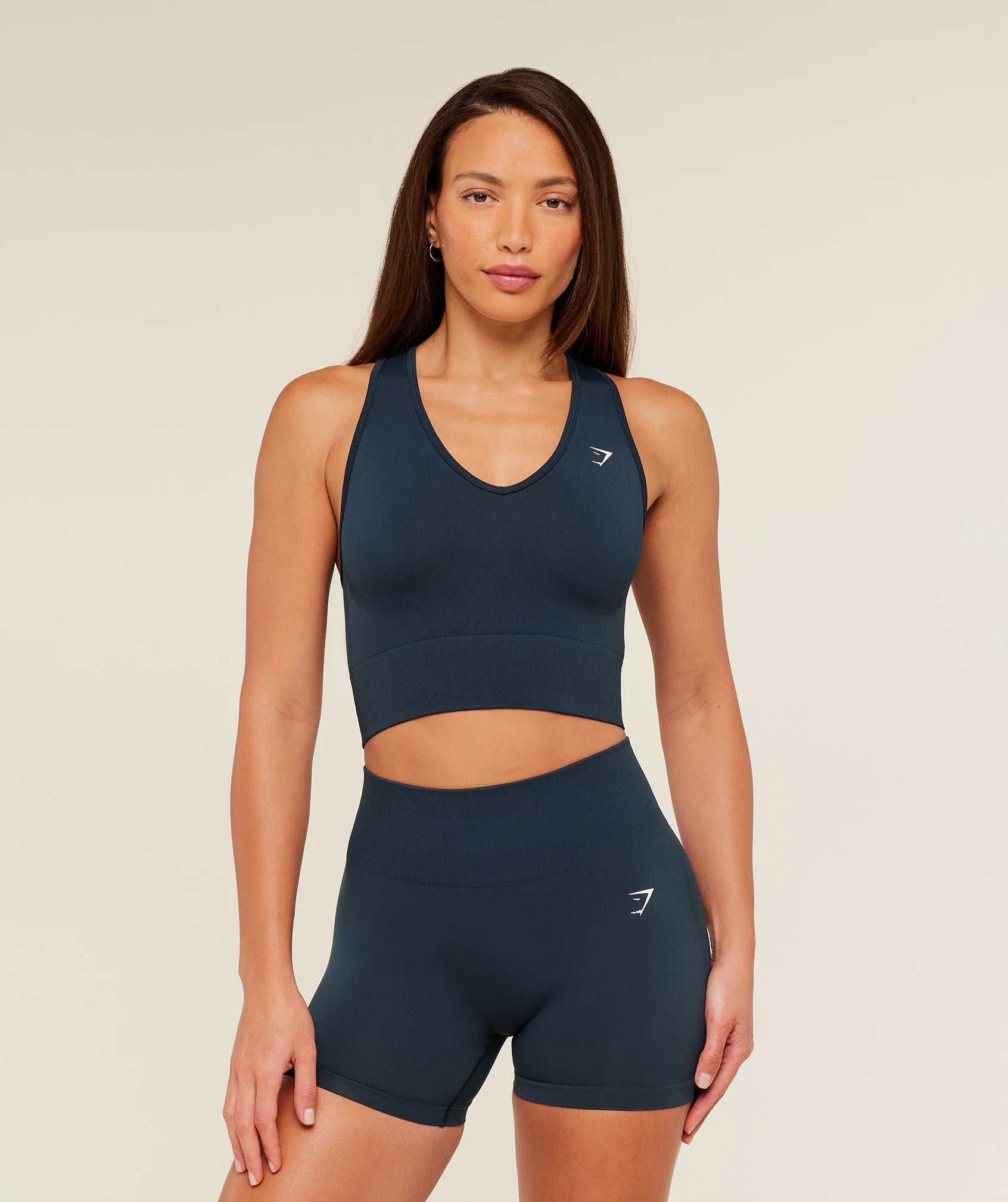 Everyday Seamless Crop Tank - Blue