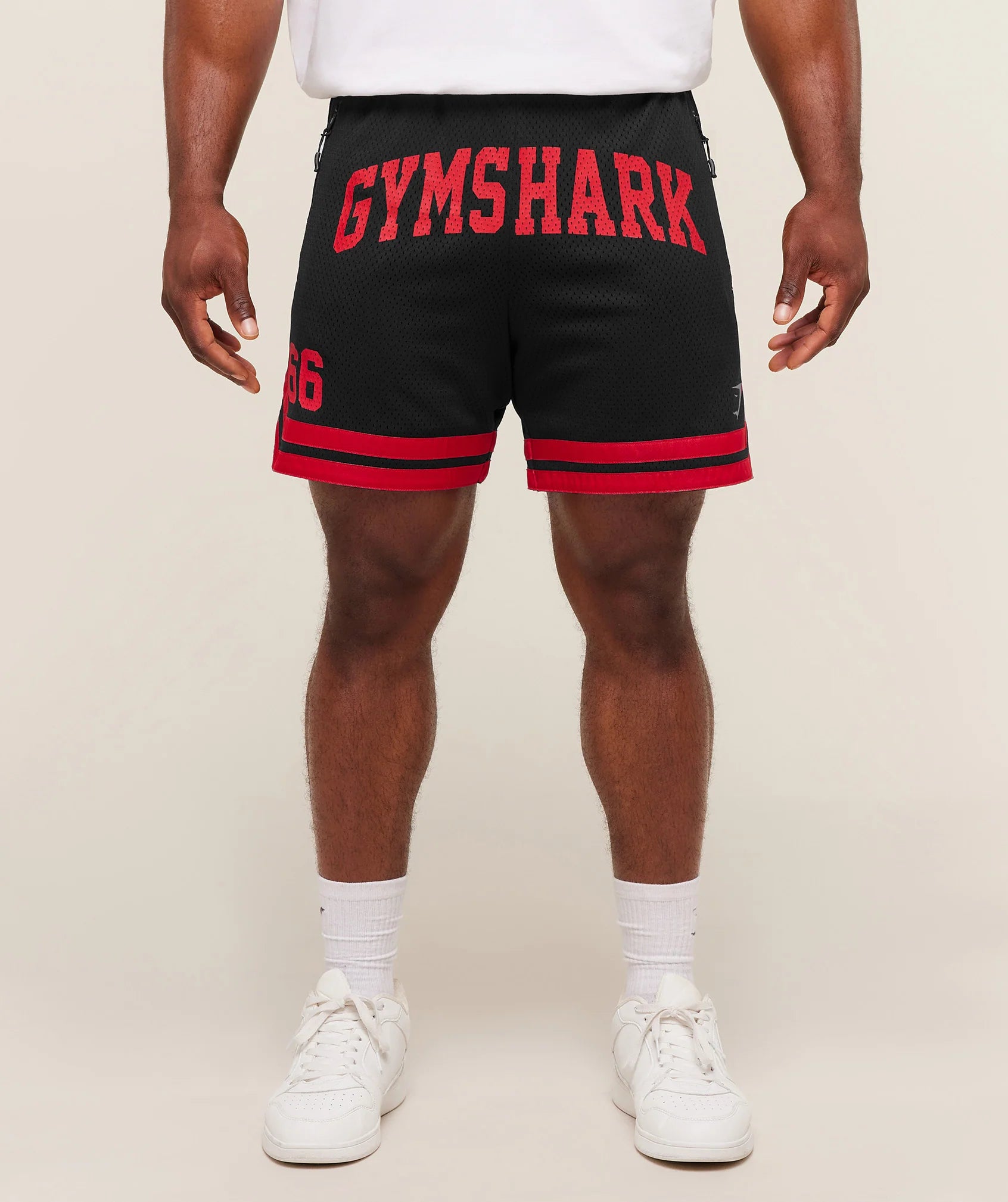 Campus Mesh Shorts- Black/Conditioning Red