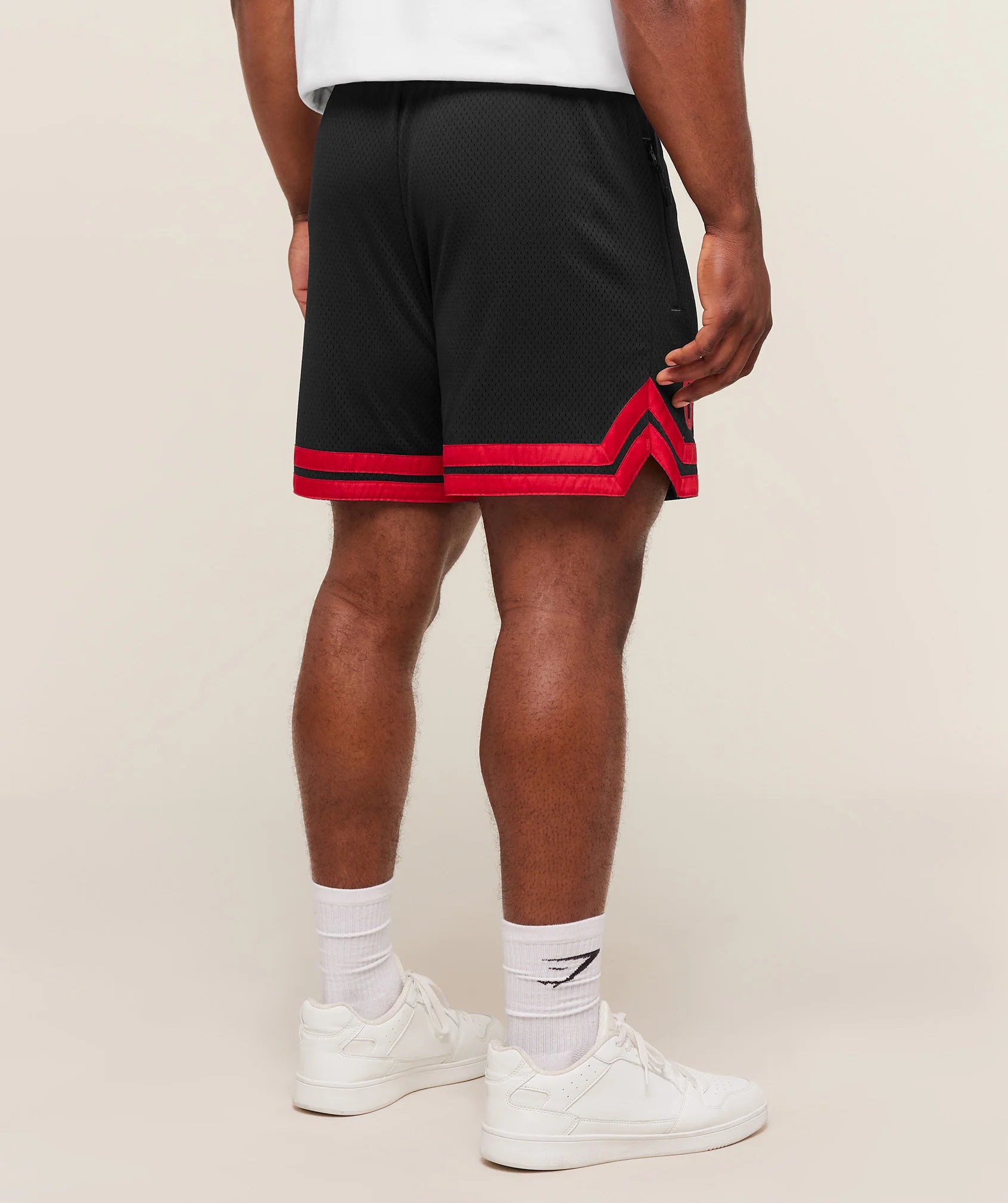 Campus Mesh Shorts- Black/Conditioning Red