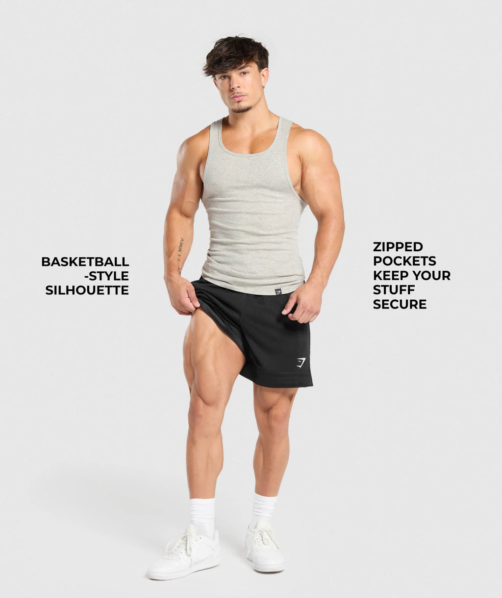 Campus Mesh Shorts - Black