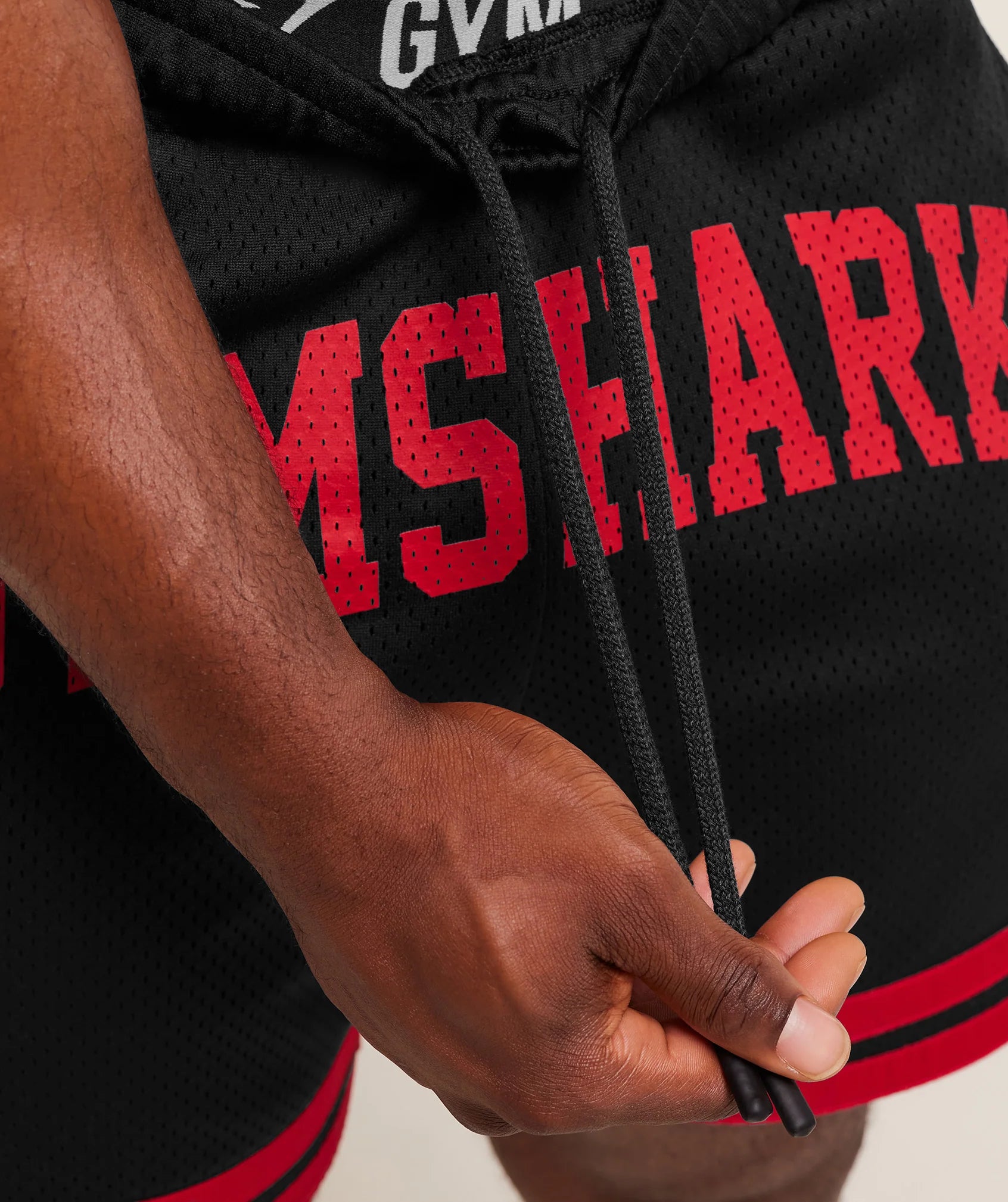 Campus Mesh Shorts- Black/Conditioning Red