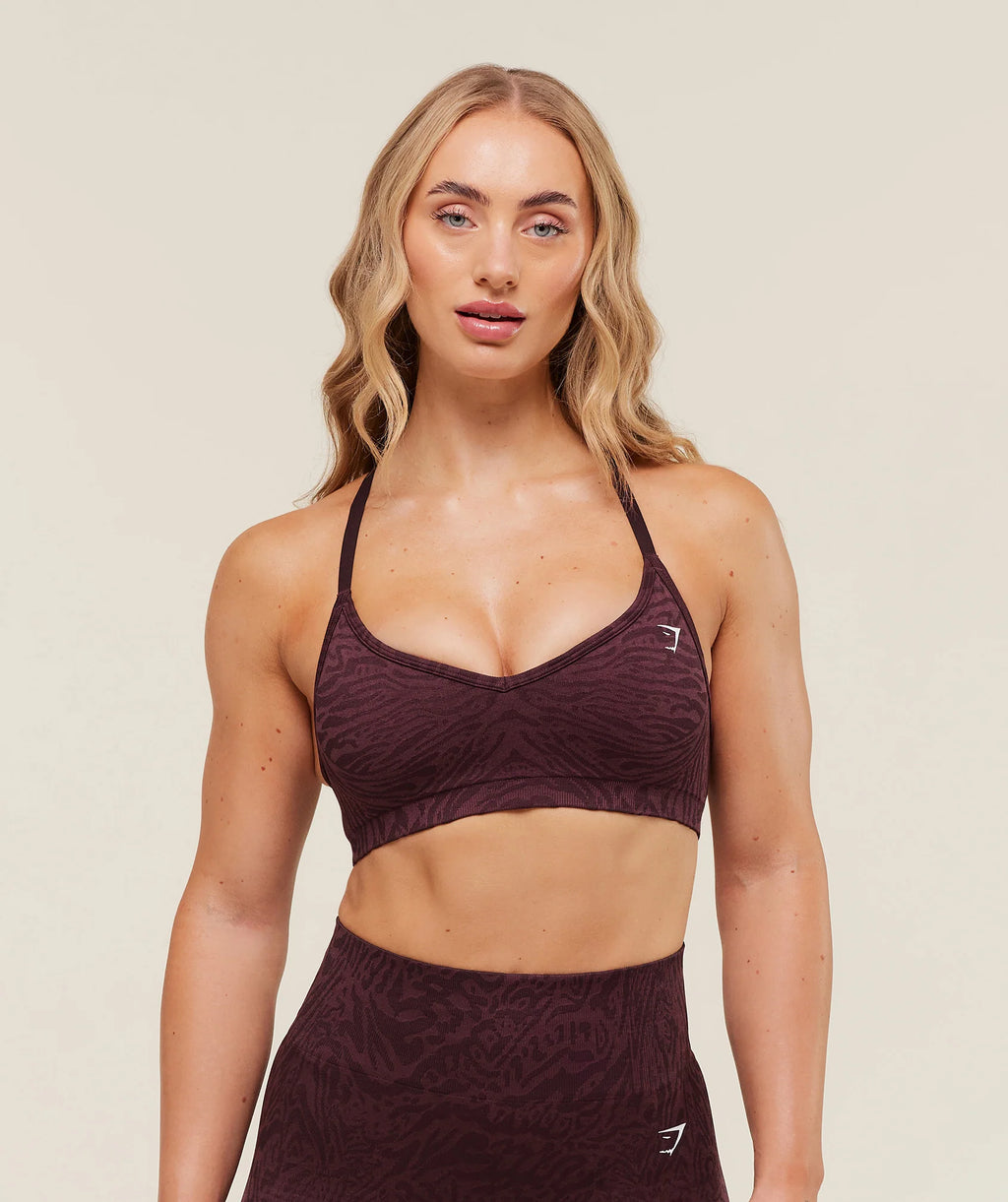 Adapt Animal Seamless Sports Bra - Cherry Purple/Reset Pink