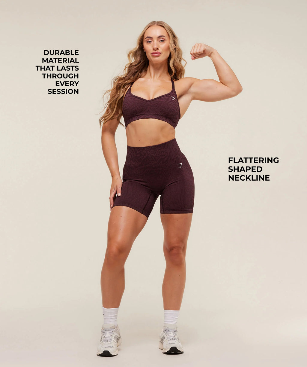 Adapt Animal Seamless Sports Bra - Cherry Purple/Reset Pink