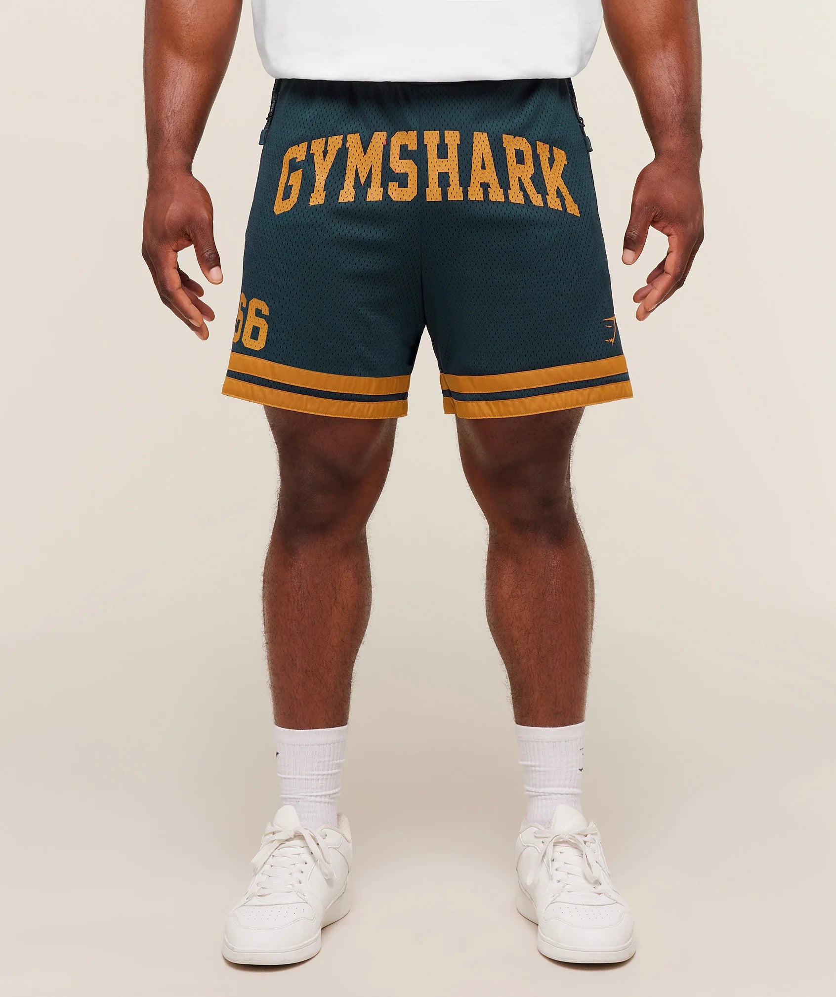 Campus Mesh Shorts - Deep Petrol Blue antique Gold