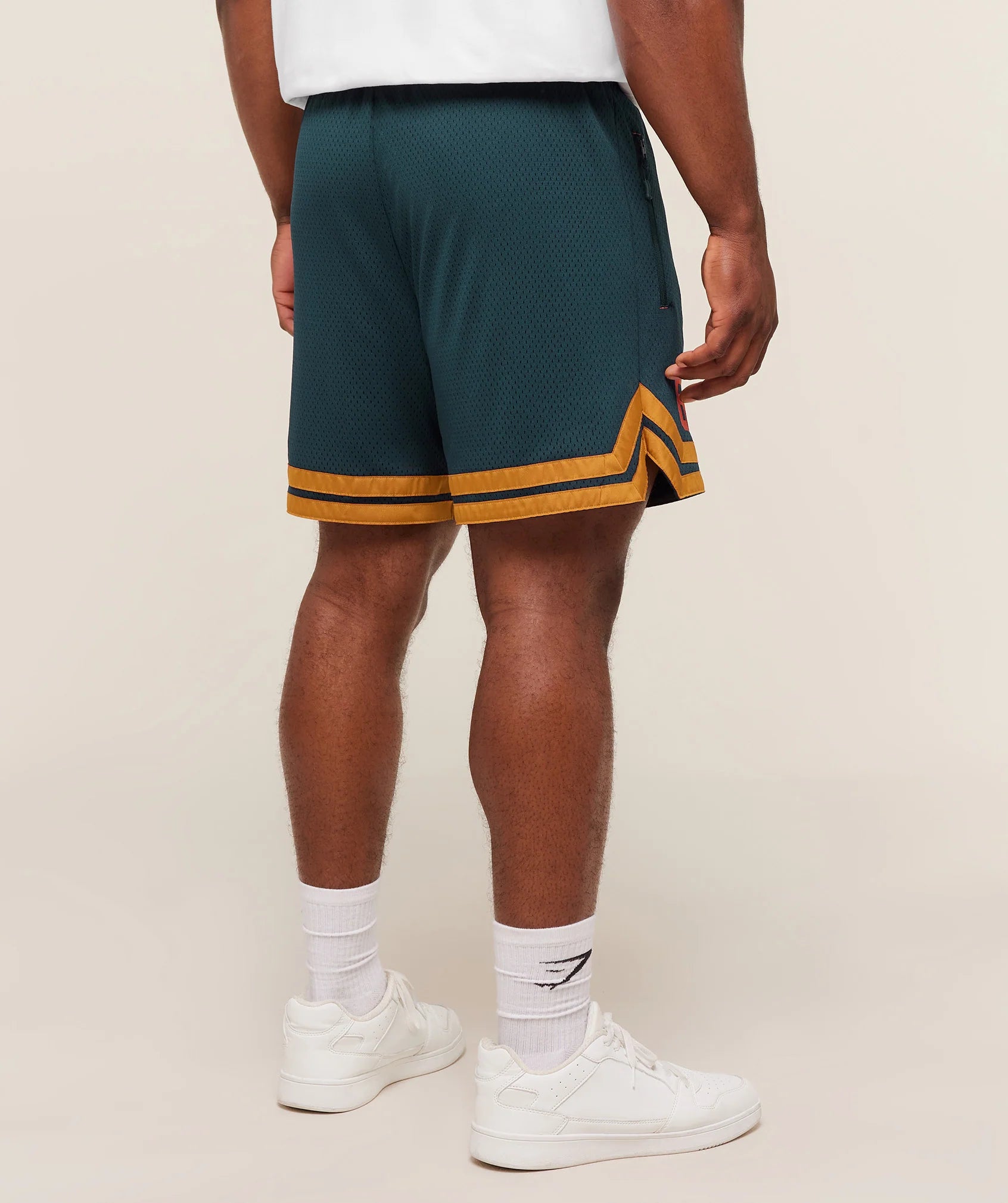 Campus Mesh Shorts - Deep Petrol Blue antique Gold