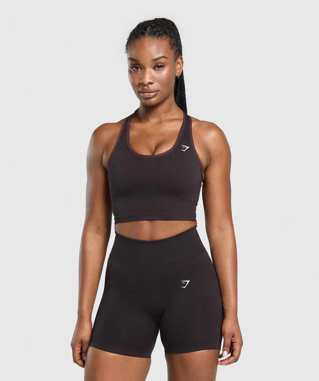 Lift Seamless Midi Tank With Shelf - Depth Purple