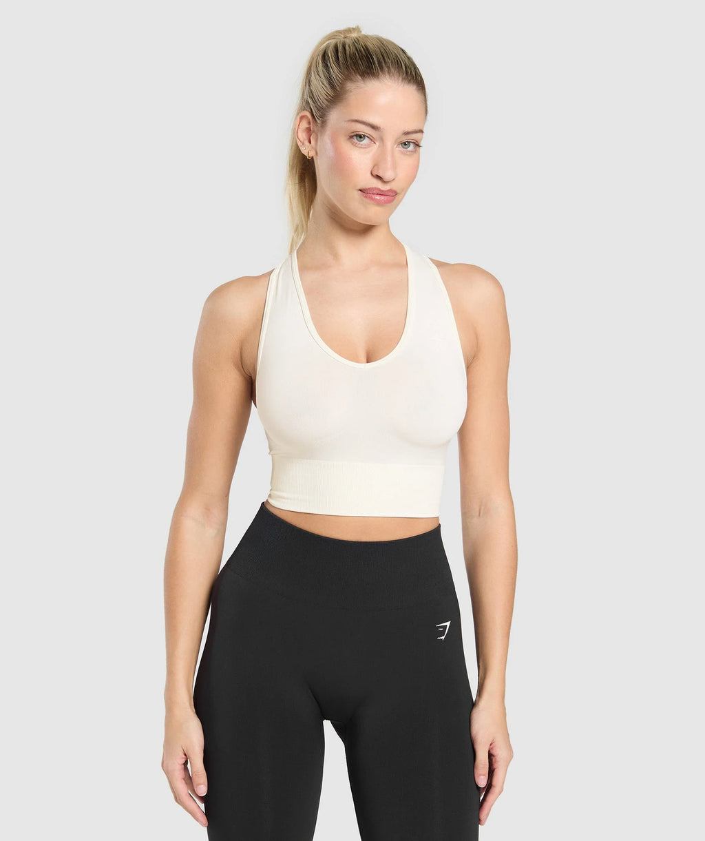 Everyday Seamless Crop Tank - Soft White
