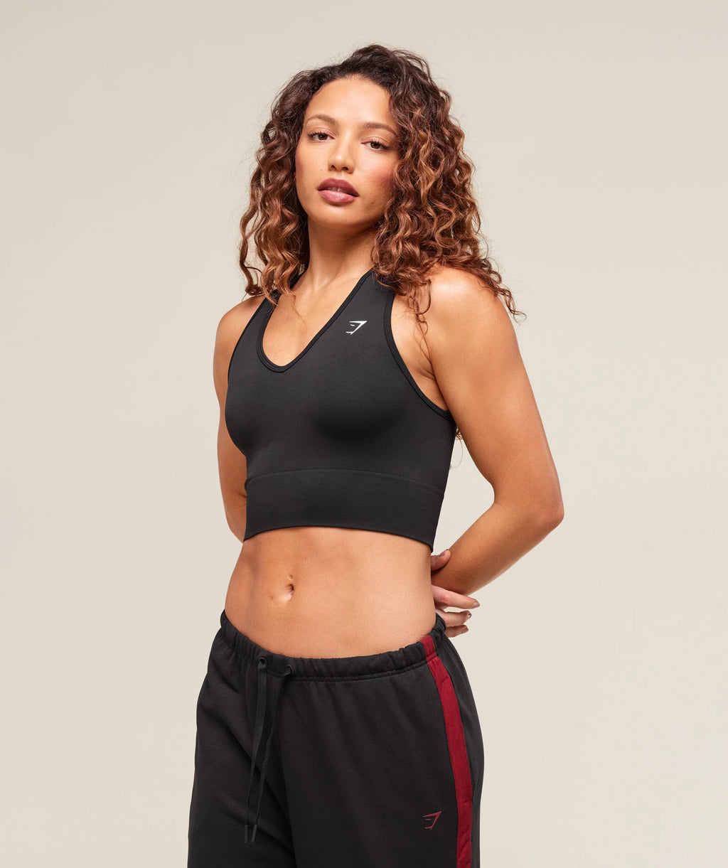 Everyday Seamless Crop Tank - Black