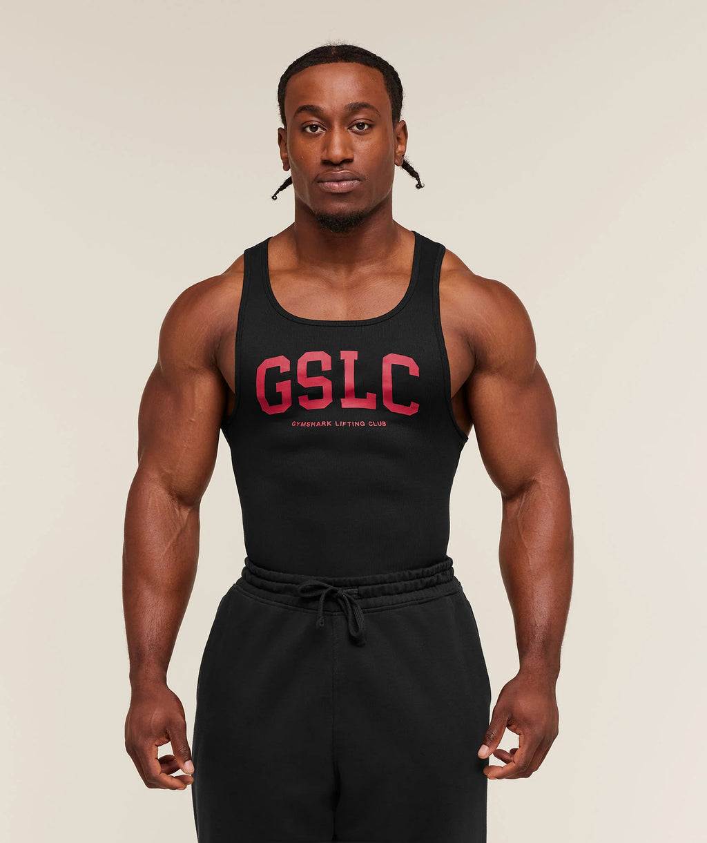 GSLC Ribbed Tank - Black