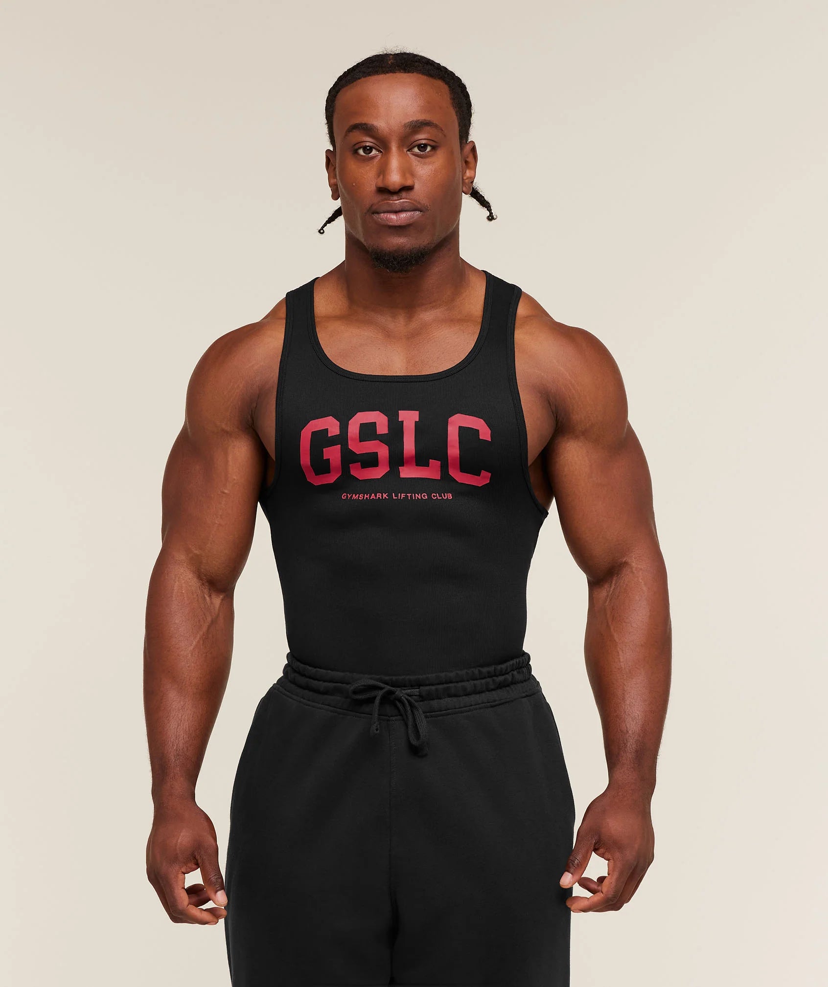 GSLC Ribbed Tank - Black