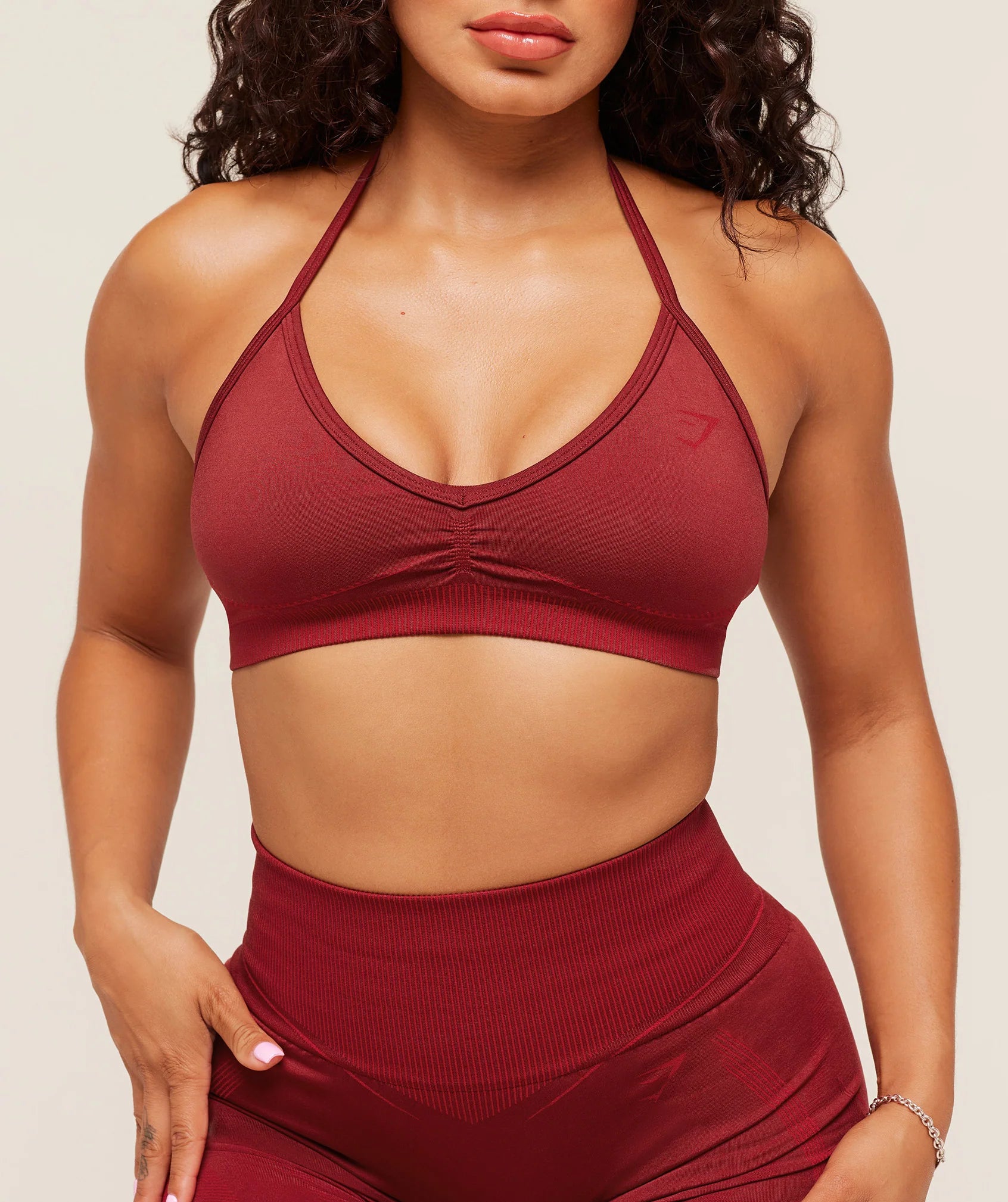 Gymshark x Analis Seamless Sports Bra - Reps Red/Carmine Red