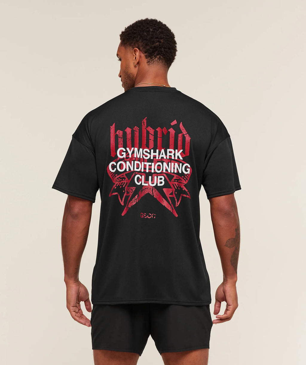 Hybrid Graphic T-Shirt -Black