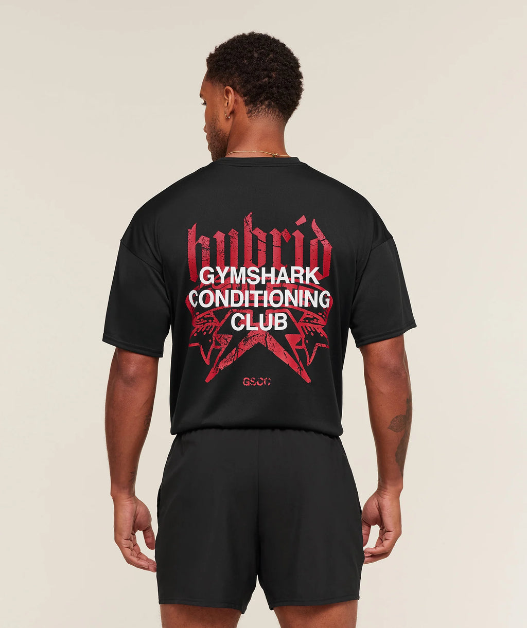 Hybrid Graphic T-Shirt -Black
