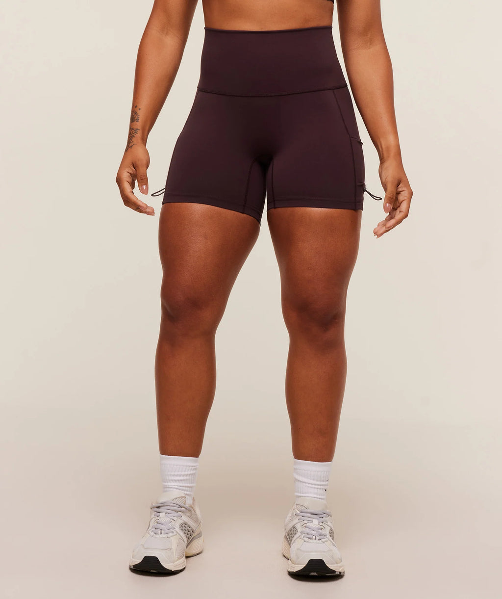 Legacy Logo Tight Shorts- Cherry Purple