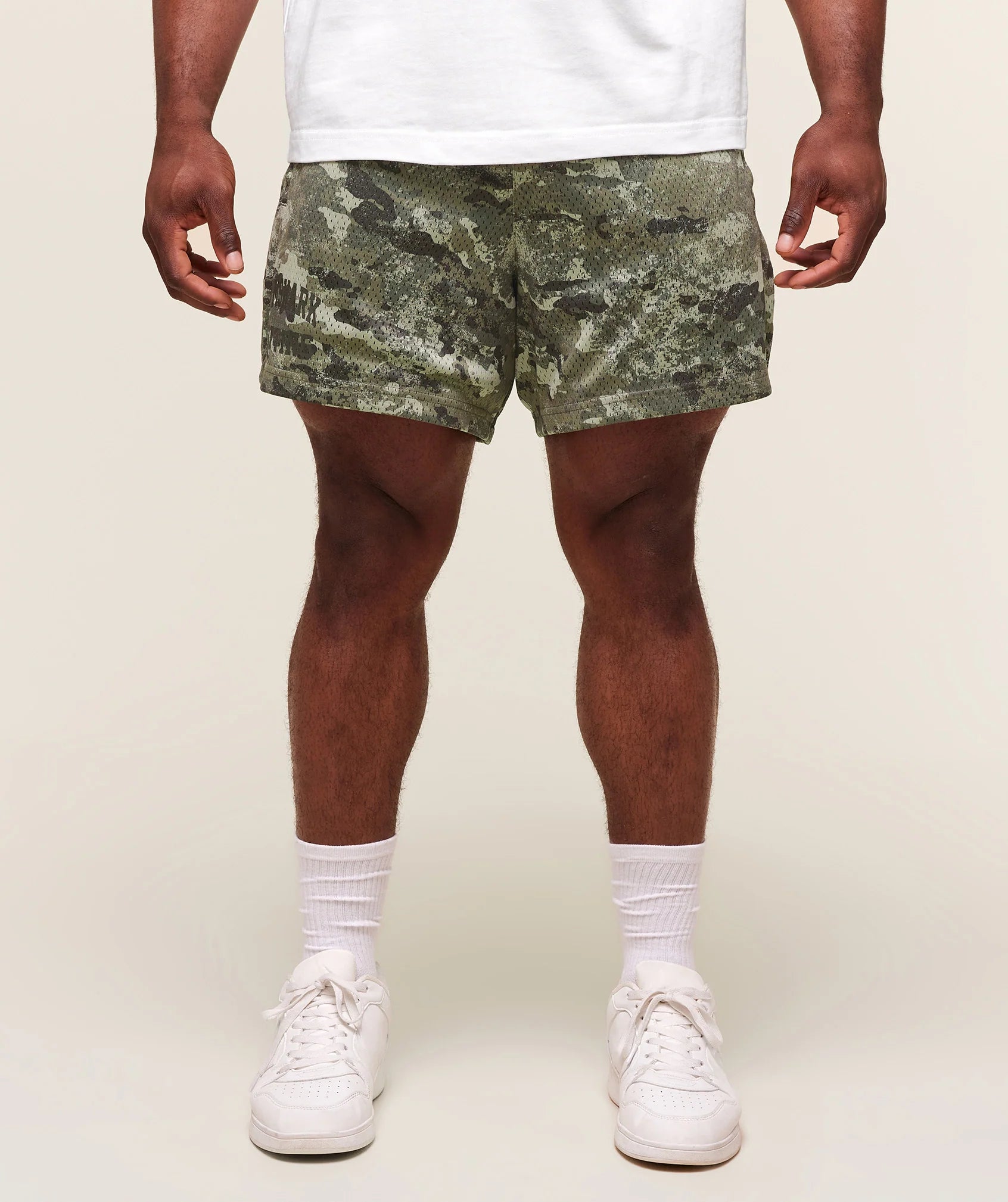 Lifting Mesh 5" Shorts-Chalk Green