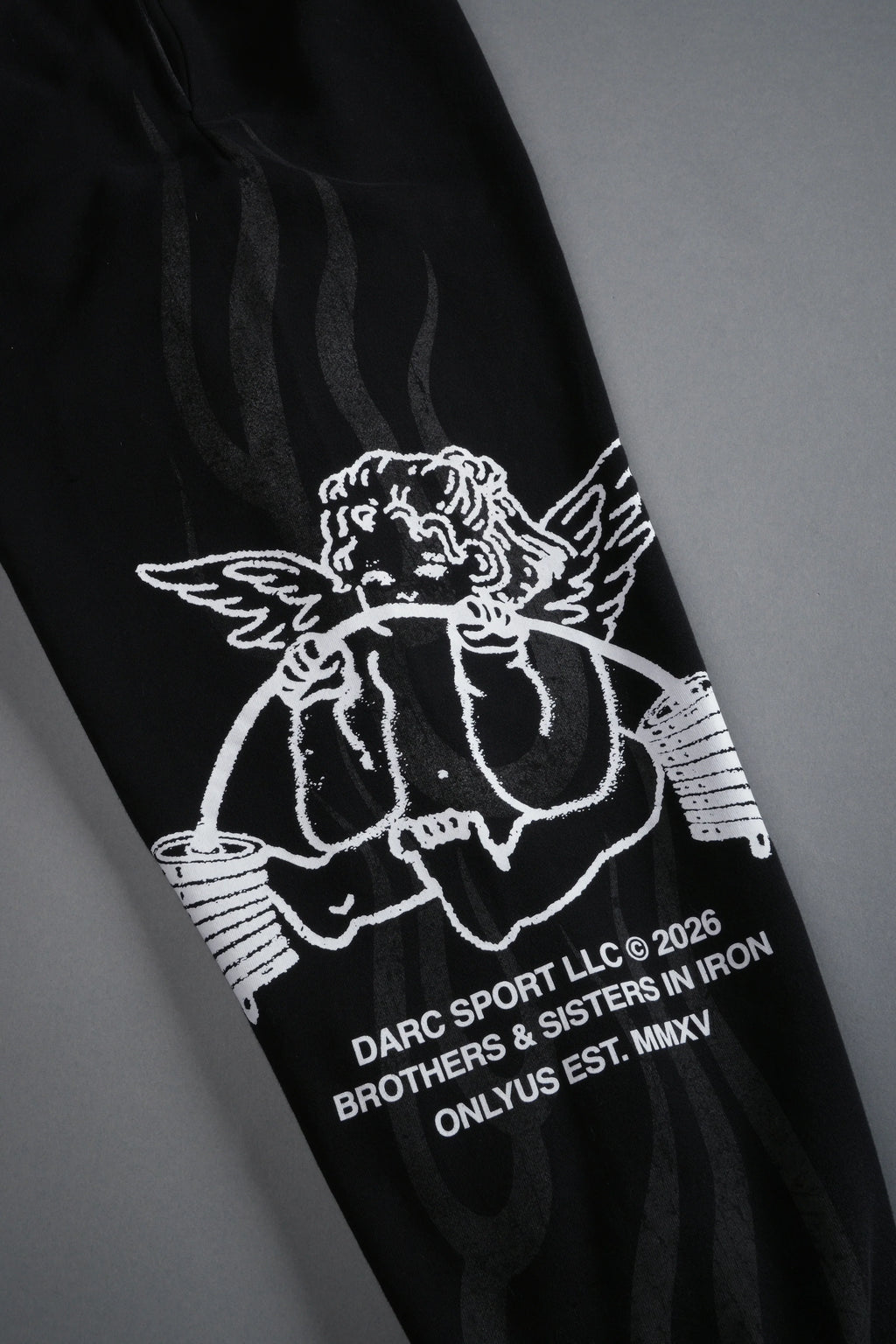 Powerhouse of the Cherub Unisex Lightweight Lounger Sweat Pants in Black Drift Wash