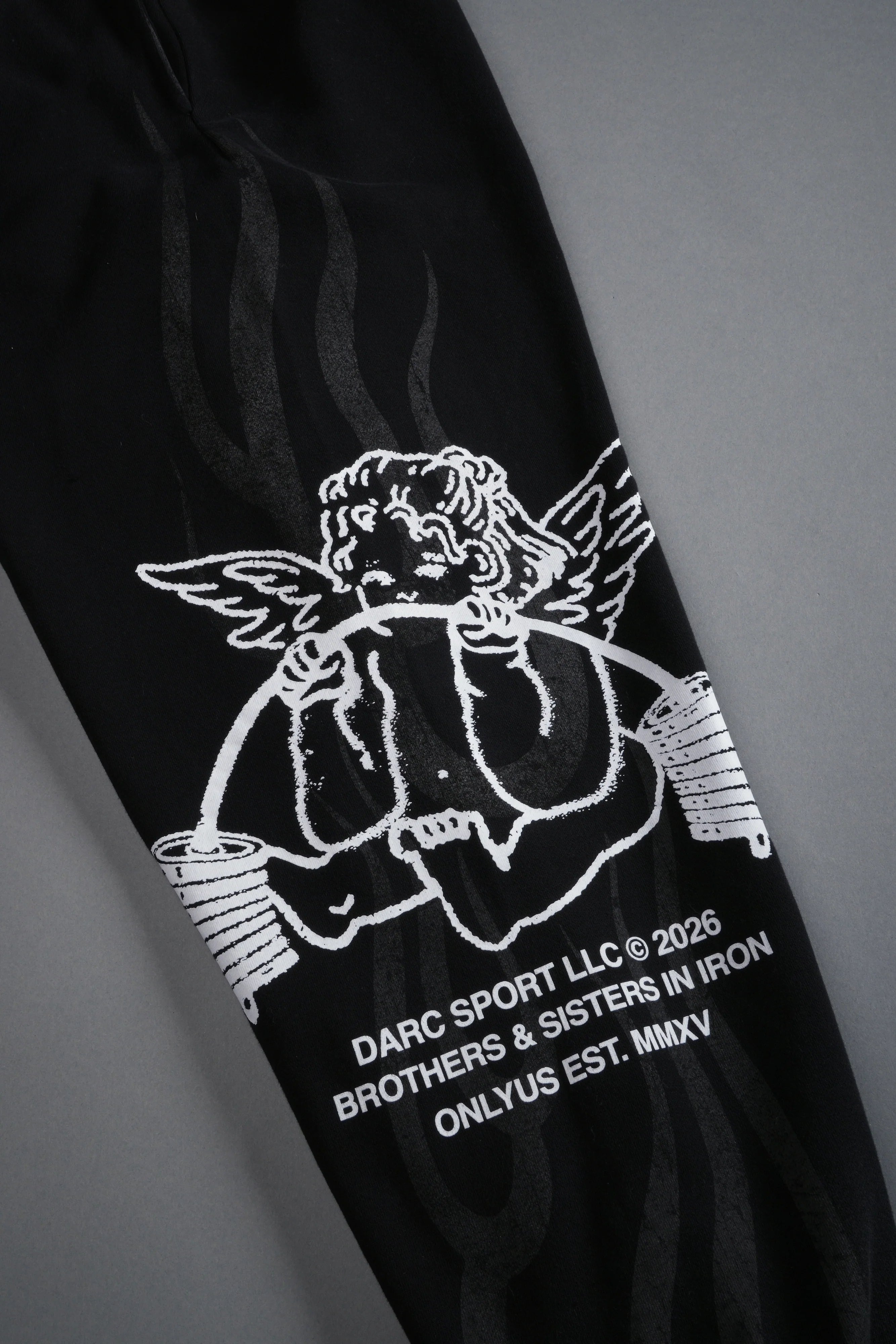 Powerhouse of the Cherub Unisex Lightweight Lounger Sweat Pants in Black Drift Wash