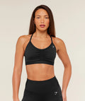 Ruched Sports Bra - Black