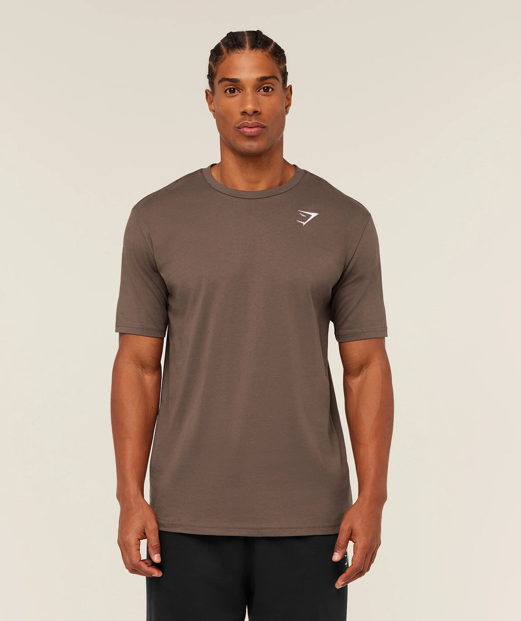 Crest T-Shirt - Soft Brown