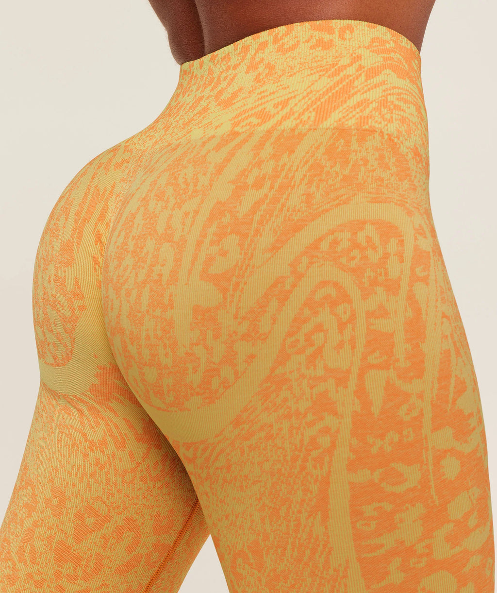 Adapt Animal X Whitney Leggings - Sorbet Yellow / Dayglow Peach