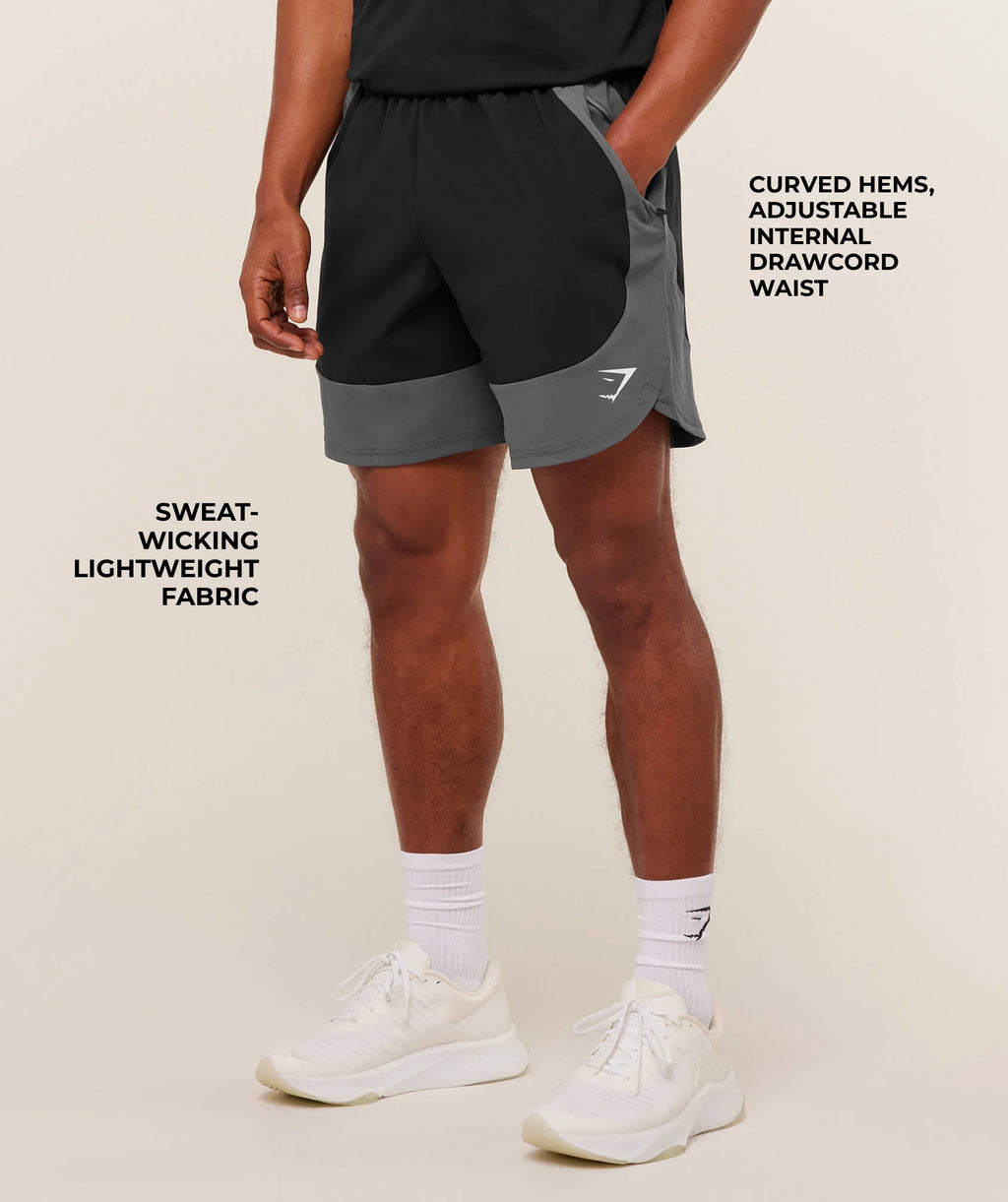Sport 25 Block 7" Shorts - Black/Dark Grey