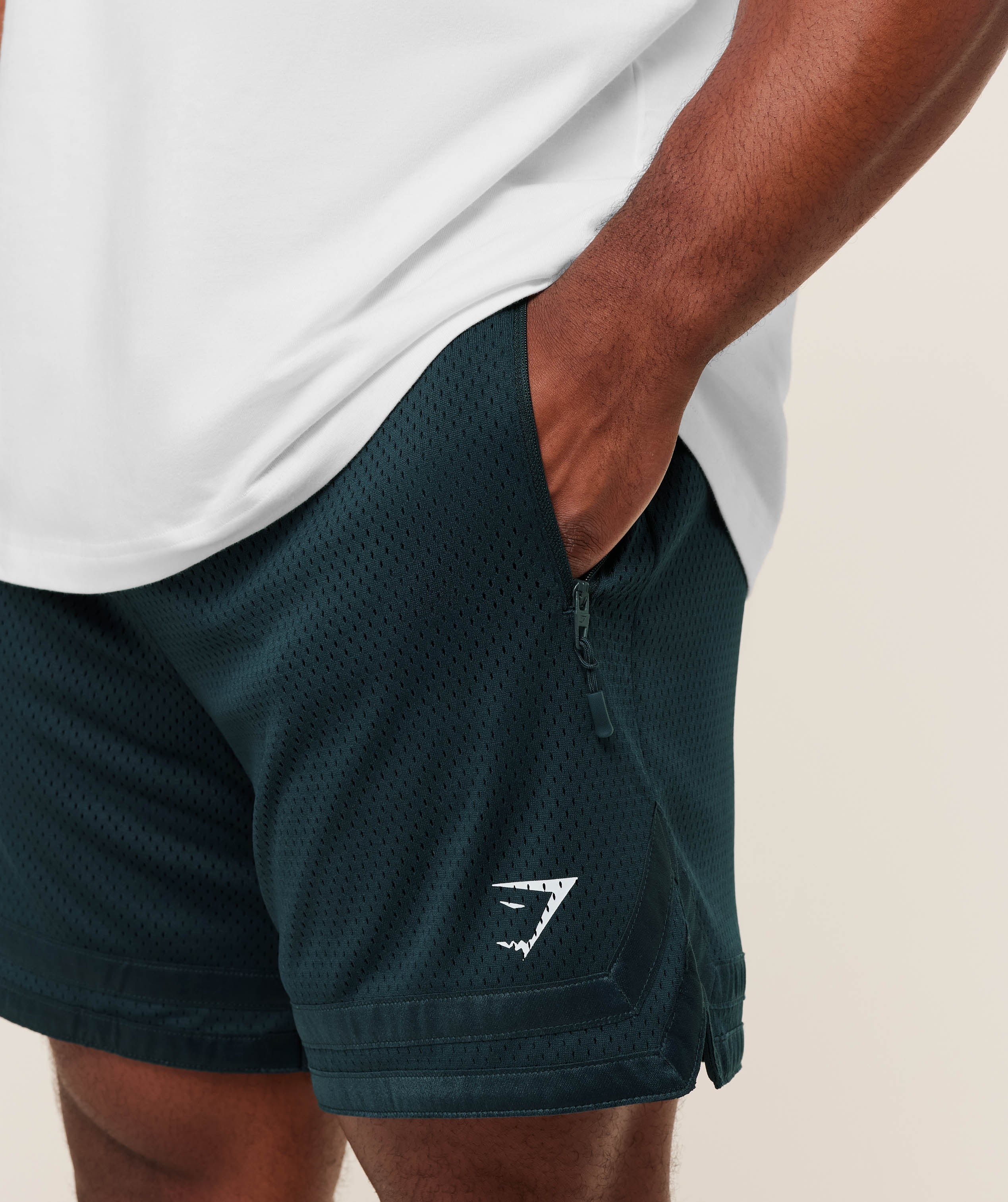 Varsity Mesh Shorts - Deep Petrol Blue