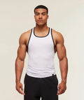 Ribbed Tank 1PK White/Black