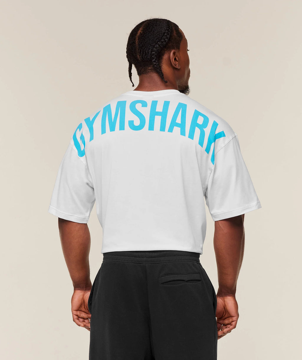 Power T-Shirt - White/GS Brand Blue