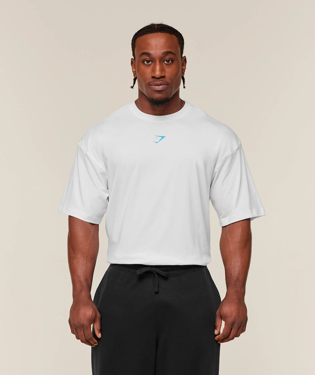 Power T-Shirt - White/GS Brand Blue