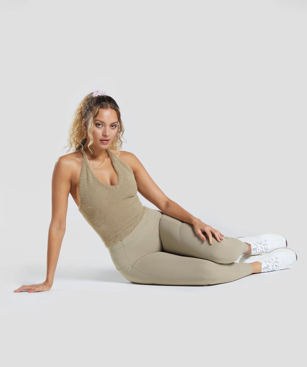Whitney Eyelash Knit Midi Halter Top