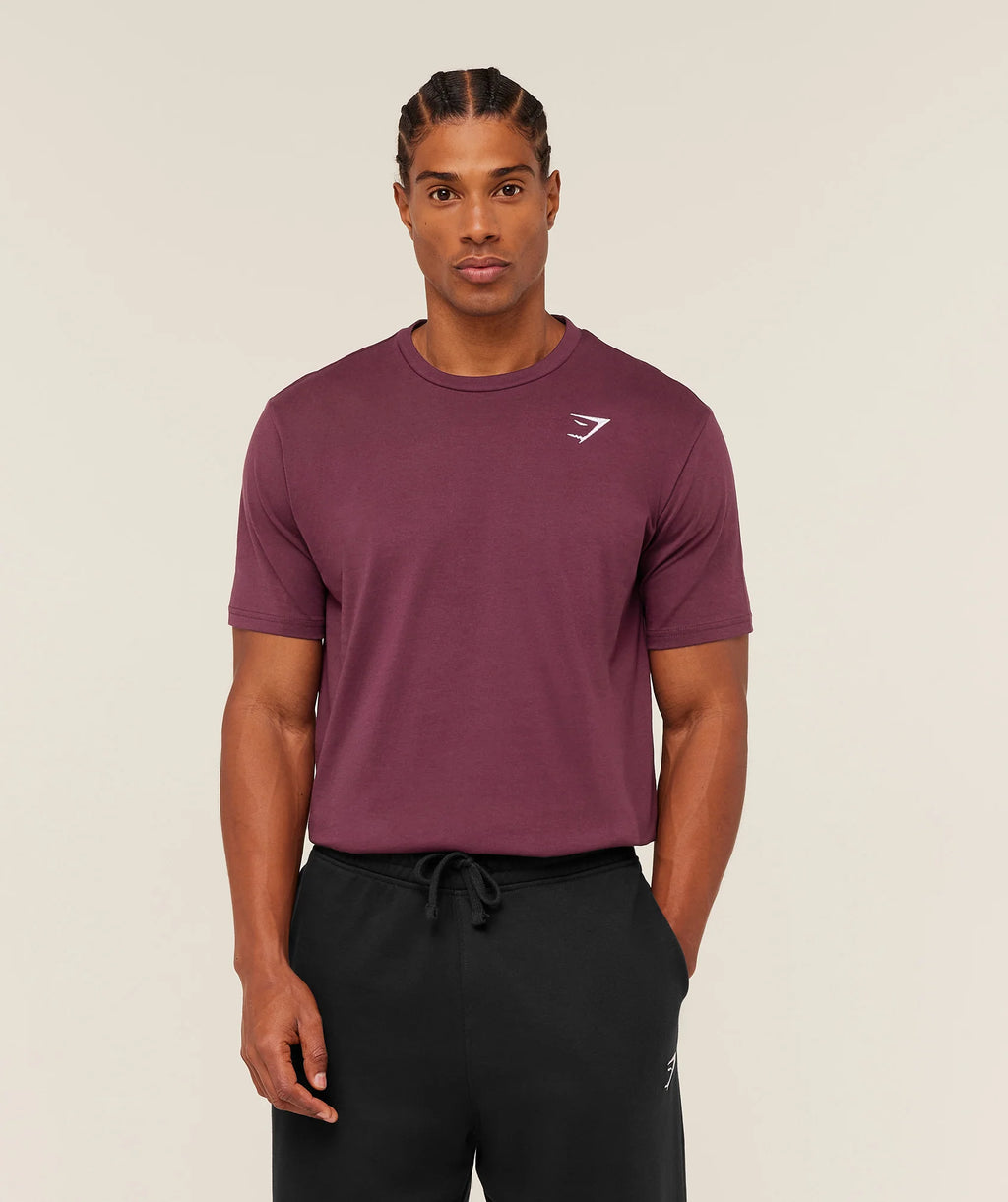 Crest T-Shirt - mpact Burgundy