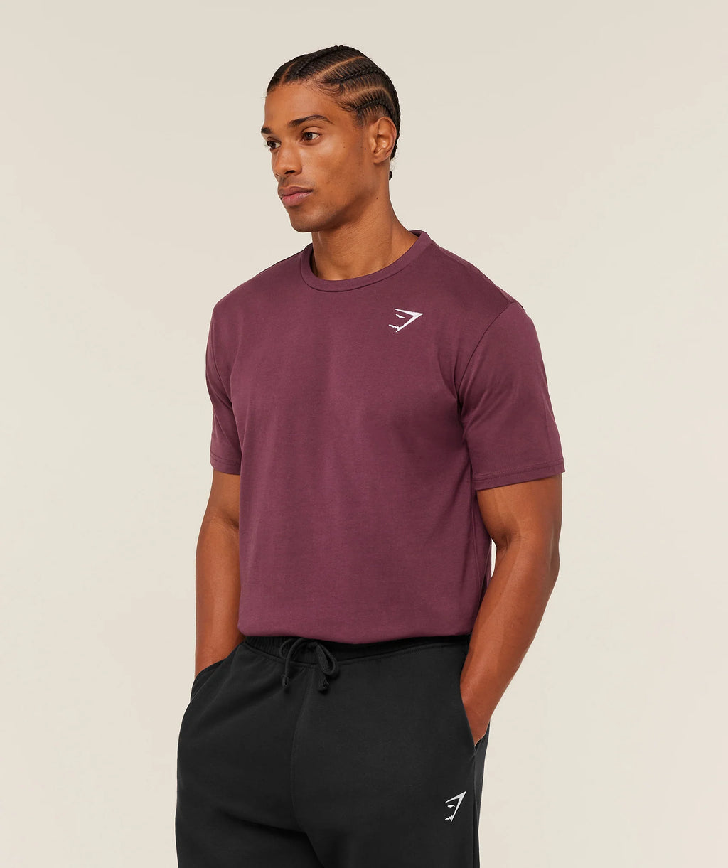 Crest T-Shirt - mpact Burgundy