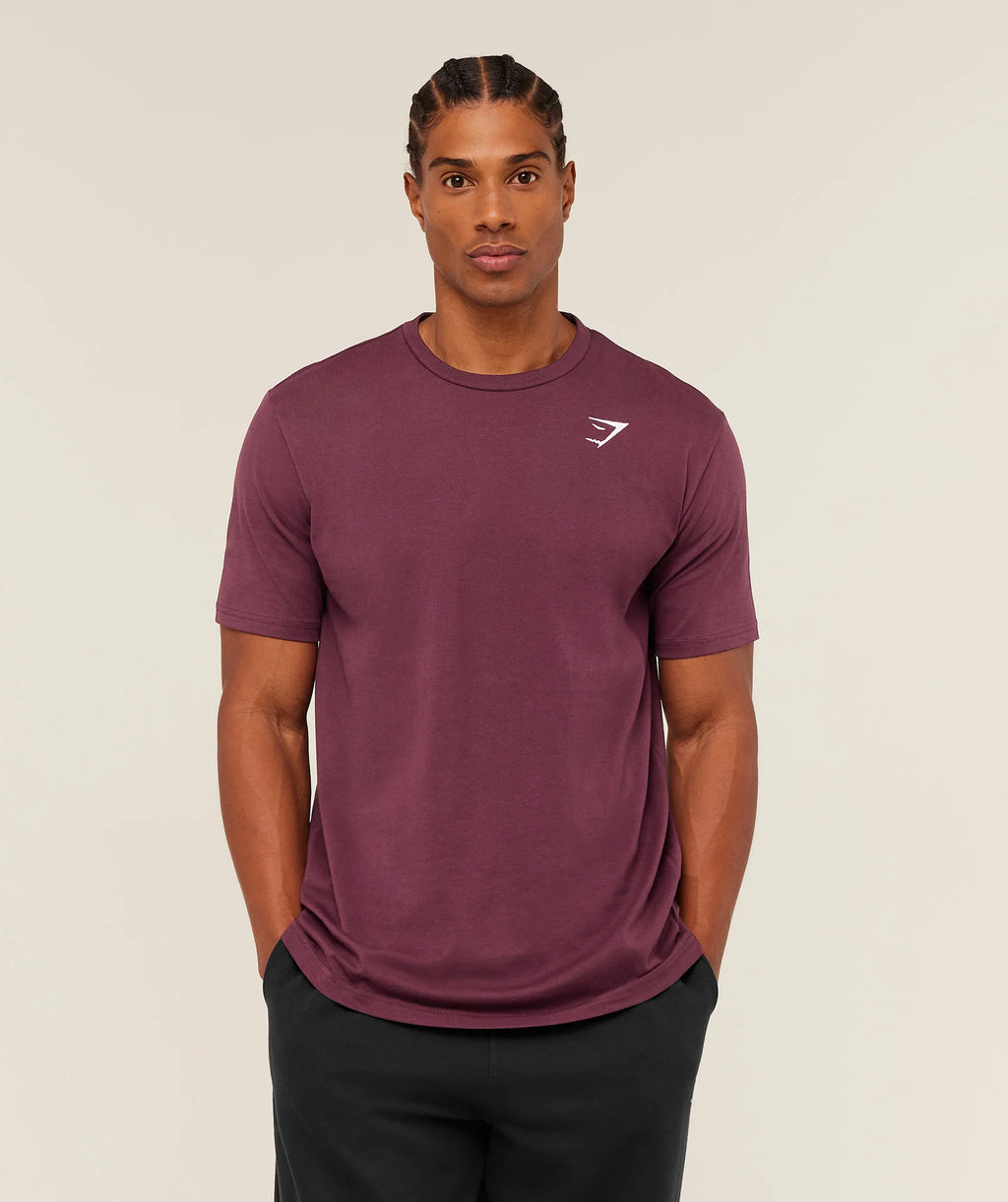 Crest T-Shirt - mpact Burgundy
